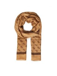 Guess Szal AW5341 POL03 Brązowy. Brązowe rękawiczki damskie Guess, z aplikacjami, z materiału. Za 199.99 zł.