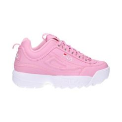 Buty sportowe Sneakersy dziewczęce Fila Disruptor Teens. Białe buty sportowe dziewczęce Fila, bez wzorów, z gumy, bez zapięcia, trekkingowe. W wyprzedaży za 199.00 zł.