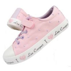 Buty Lee Cooper LCW-24-02-2160K różowe. Czerwone trampki i tenisówki dziewczęce bez wzorów, z gumy, bez zapięcia. Za 255.37 zł.