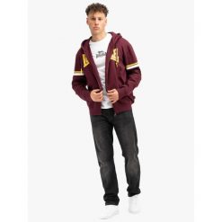 Bluza z kapturem Lonsdale Darfield. Czerwone bluzy męskie Lonsdale, l, bez wzorów, z bawełny, z kapturem. Za 300.05 zł.