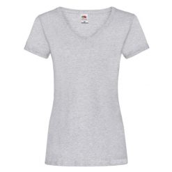 Koszulka Z Dekoltem W Szpic Dla Kobiet. Szare koszulki sportowe damskie Fruit of the Loom, s, bez wzorów, bez kołnierzyka, bez ramiączek, trekkingowe. Za 39.99 zł.