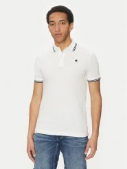 G-Star Raw Polo Dunda D17127-5864 Biały Regular Fit. Białe koszulki polo męskie G-Star Raw, m, bez wzorów, z bawełny, retro, bez ramiączek. Za 199.99 zł.