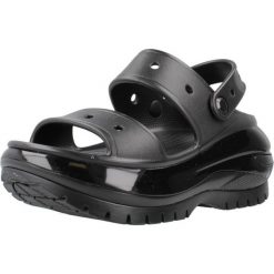 Klapki Crocs Model Classic Mega Crush Sandal Kolor Czarny. Czarne klapki damskie Crocs, bez wzorów, z gumy. Za 396.00 zł.