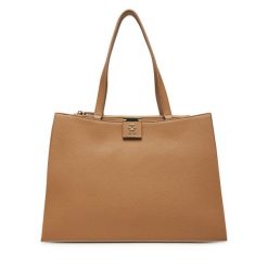 Torebka Tommy Hilfiger. Brązowe torebki do ręki damskie Tommy Hilfiger, bez wzorów, klasyczne, bez dodatków. Za 399.99 zł.