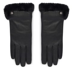 Rękawiczki LAUREN RALPH LAUREN. Czarne rękawiczki damskie Lauren Ralph Lauren, bez wzorów, z dzianiny. Za 549.99 zł.