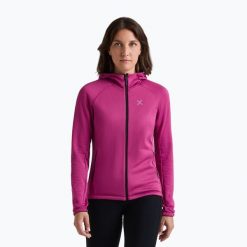 Bluza damska Montura Fadis Grid Hooded Maglia. Fioletowe bluzy damskie MONTURA, bez wzorów, bez kaptura. Za 409.99 zł.
