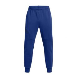 Spodnie Under Armour Ua Unstoppable Flc Jgr Eu Dorosłych. Niebieskie spodnie sportowe męskie Under Armour, l, bez wzorów, z materiału. Za 433.80 zł.