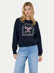 ONLY Bluza 15254183 Granatowy Loose Fit. Niebieskie bluzy damskie Only, s, bez wzorów, z bawełny, bez kaptura. Za 129.99 zł.