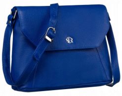 Listonoszka skórzana Rovicky R-TSL-08-CPDM niebieska. Niebieskie torby na ramię damskie ROVICKY, bez wzorów, ze skóry, eleganckie, bez dodatków. Za 149.99 zł.