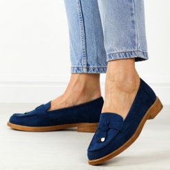 Niebieskie mokasyny damskie Vinceza 58234. Niebieskie mokasyny damskie VINCEZA, ze skóry, biznesowe. Za 159.00 zł.